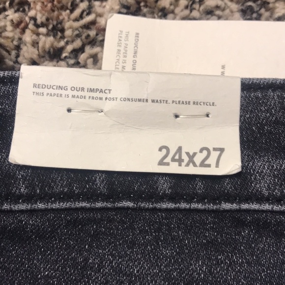 π KanCan Charcoal Ankle Straight Mid Rise Ripped Jean | NWT! - Picture 6 of 8